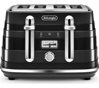 DELONGHI Avvolta CTA4003.B 4-Slice Toaster - Black